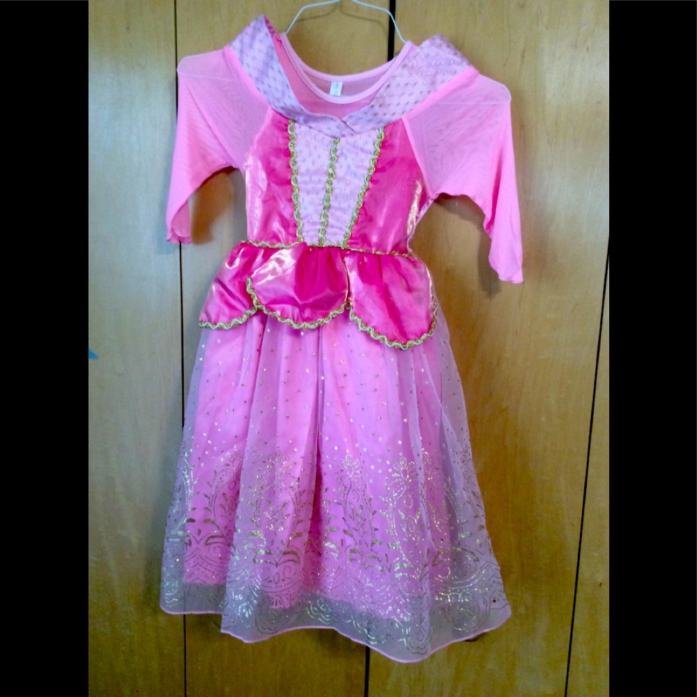A little girls pink dress